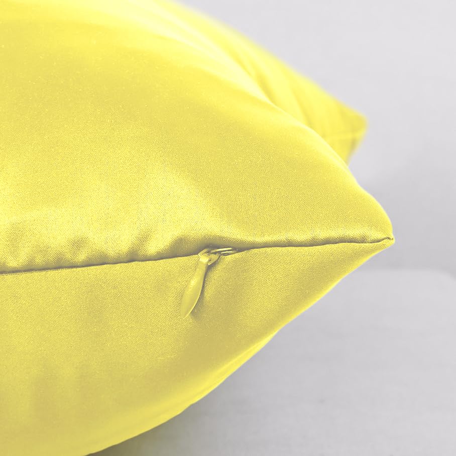 Amazon.co.jp: TREELY クッションカバー レモンイエロー 18x18インチ